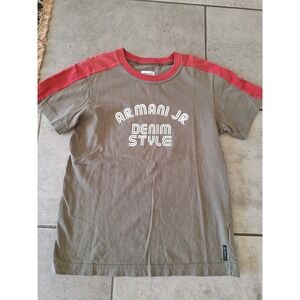 Armani Junior Red and Tan Kids Tee Size 10A‎